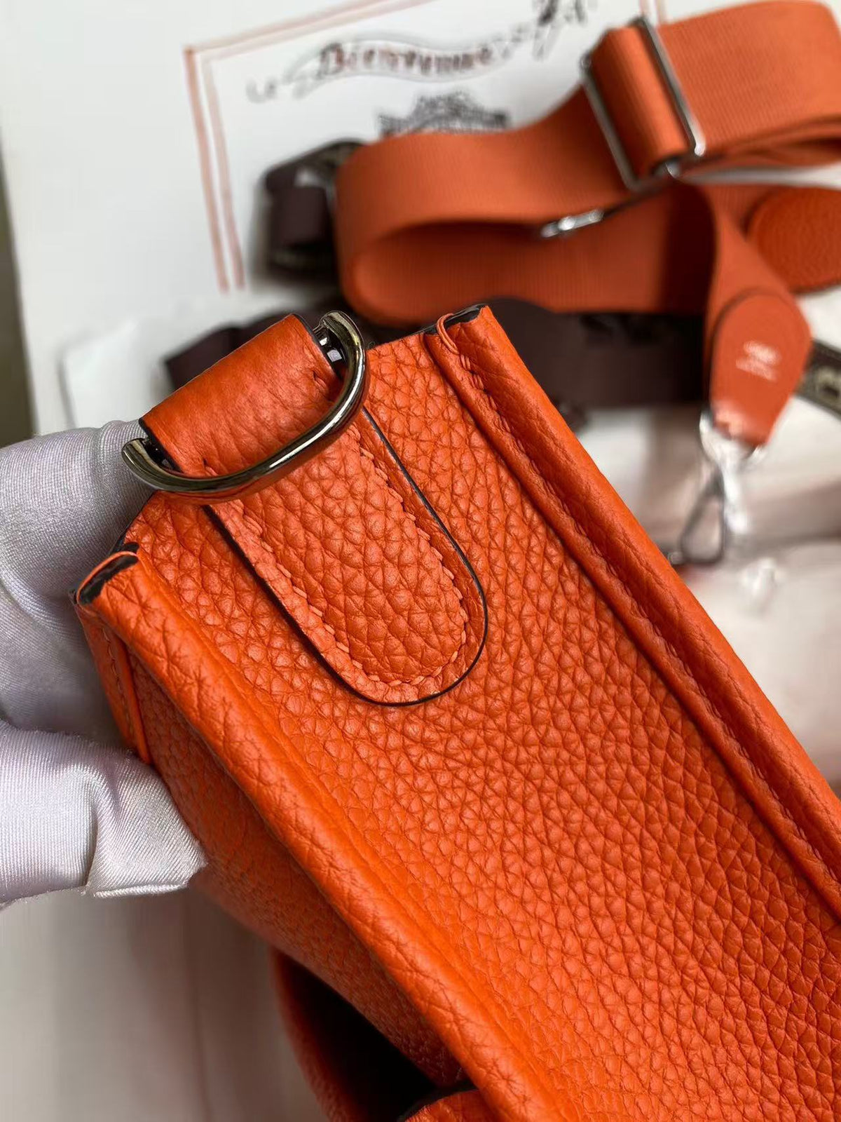 Evelyne 29cm Orange Togo