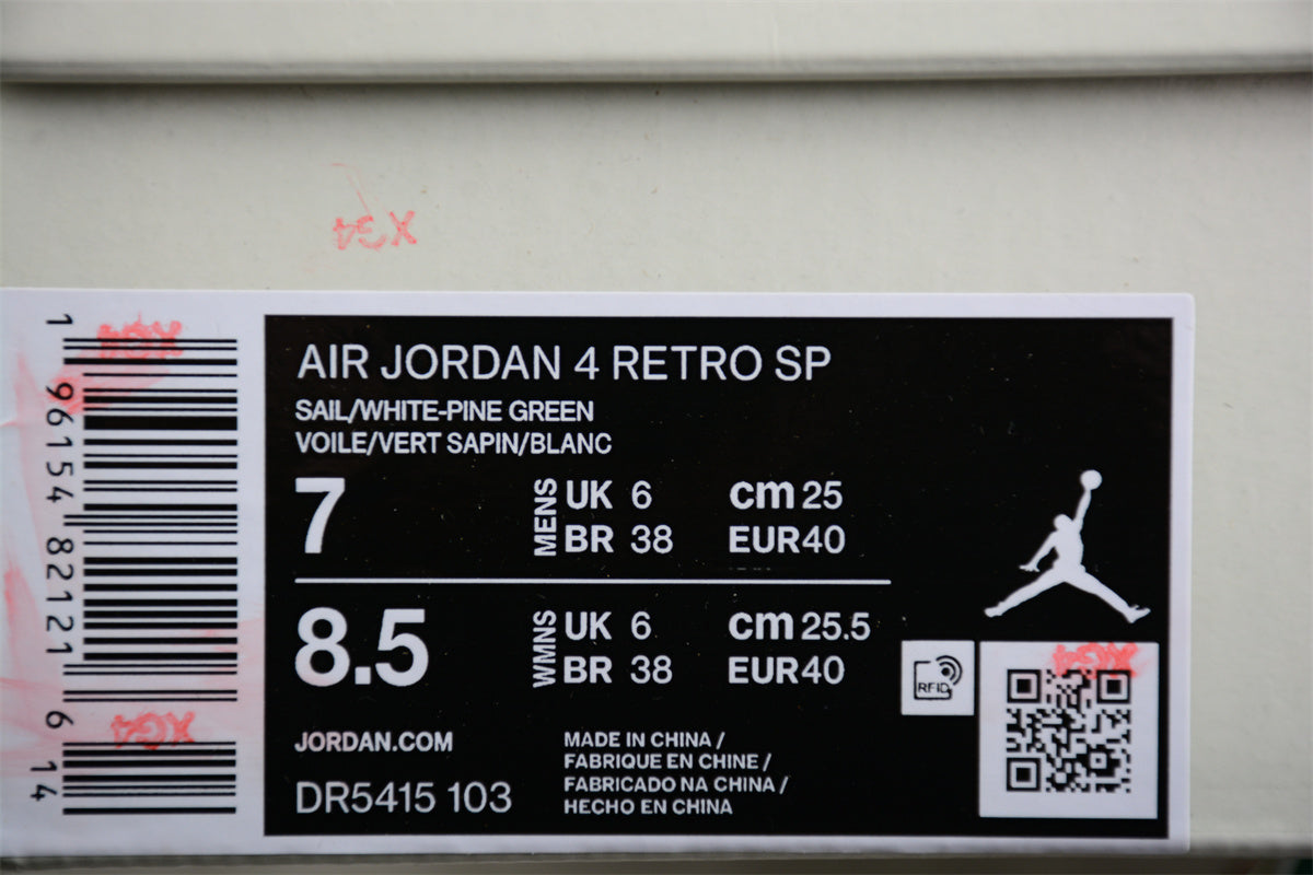 AJ 4 Pine Green turquoise