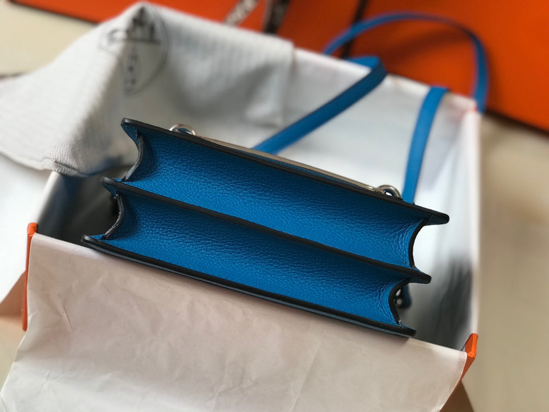 HM SAC ROULIS 18 COBALT TOGO LEATHER