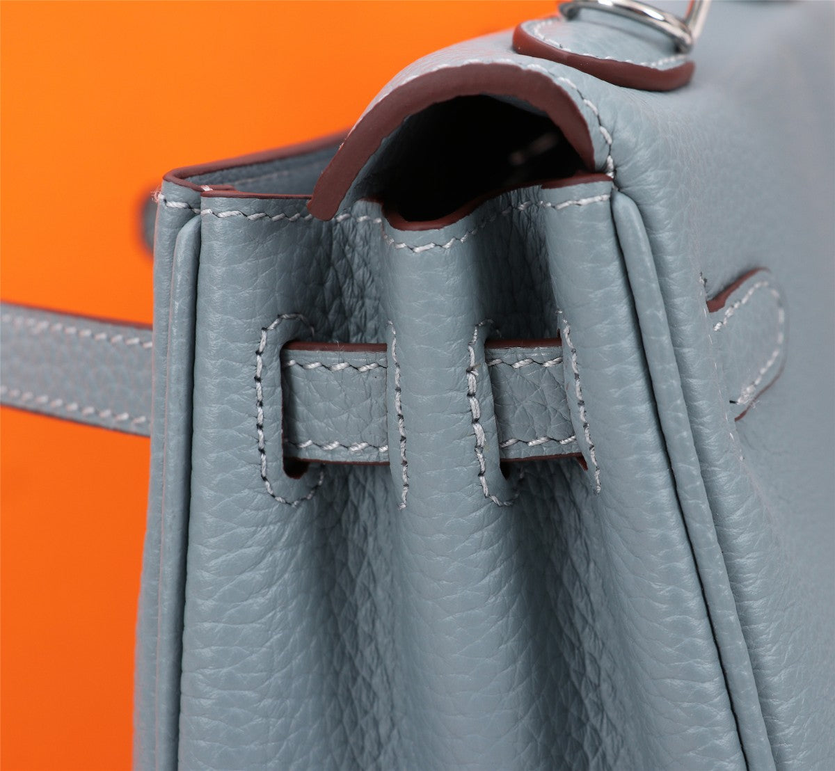HM KELLY BAG 25 TEMPERED GRAY TOGO SILVER HARDWARE