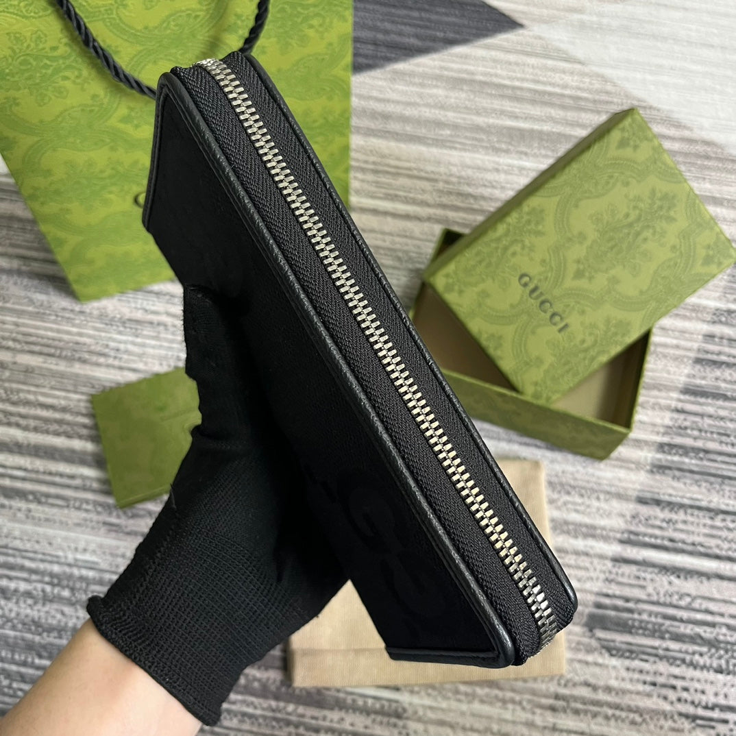 GG LONG WALLET 19 IN BLACK CANVAS