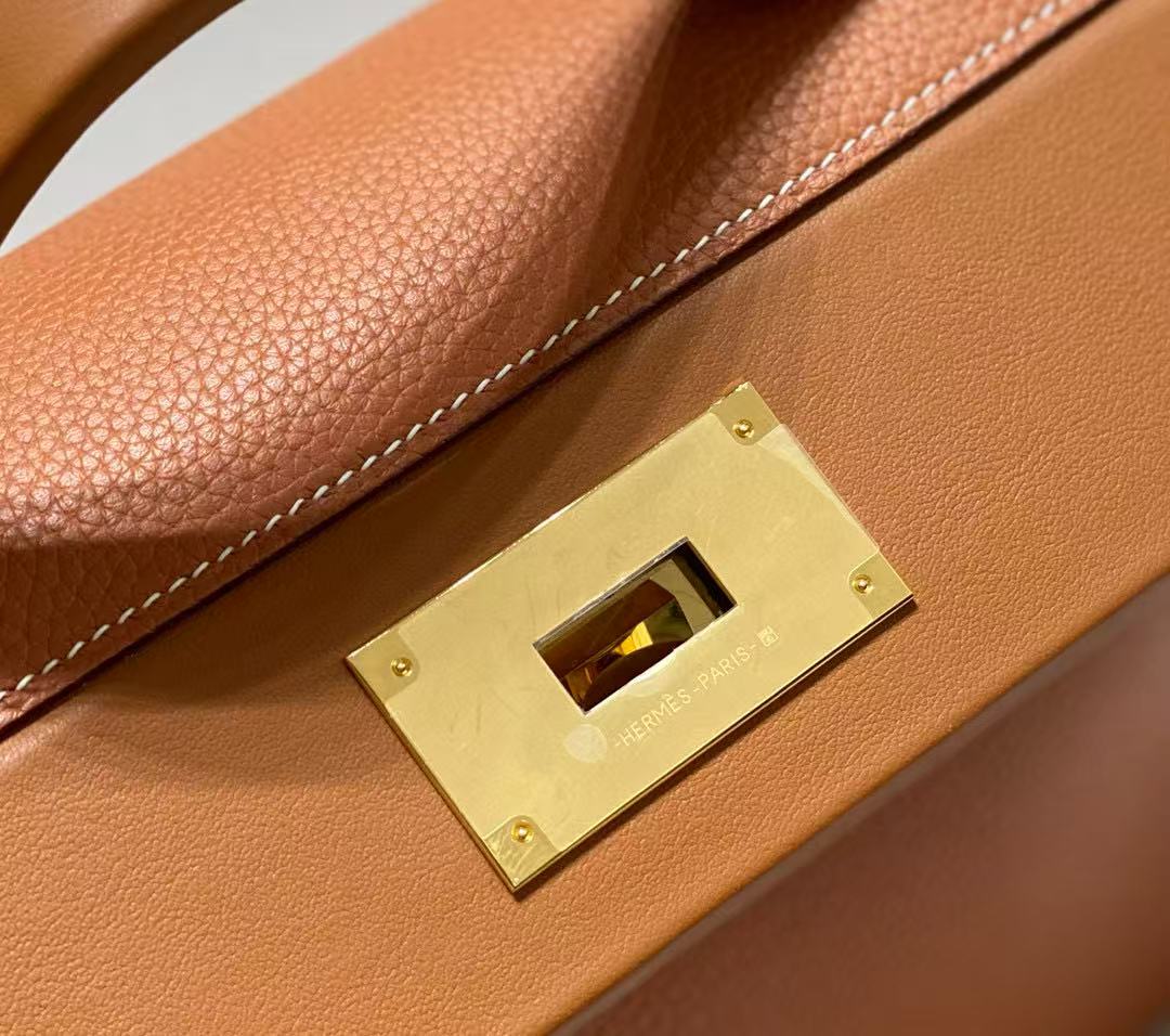 HM 24/24 Mini Bag Gold Evercolor Leather Gold Hardware