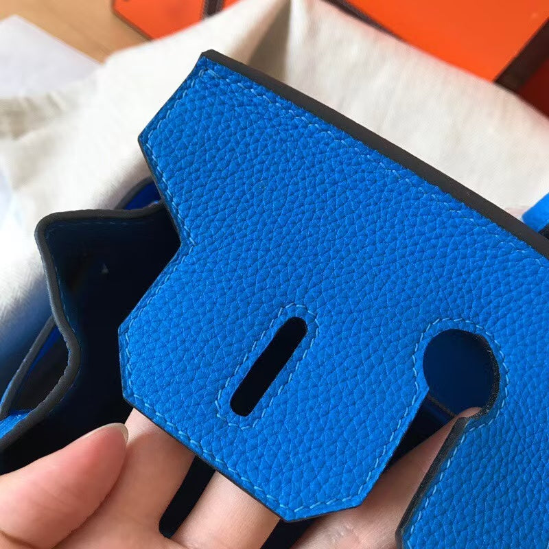 Hermes 2025 Birkin Bag 30cm Blue Leather