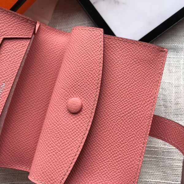HM Bearn 10cm Mini Wallet In Rose Confetti Epsom Leather