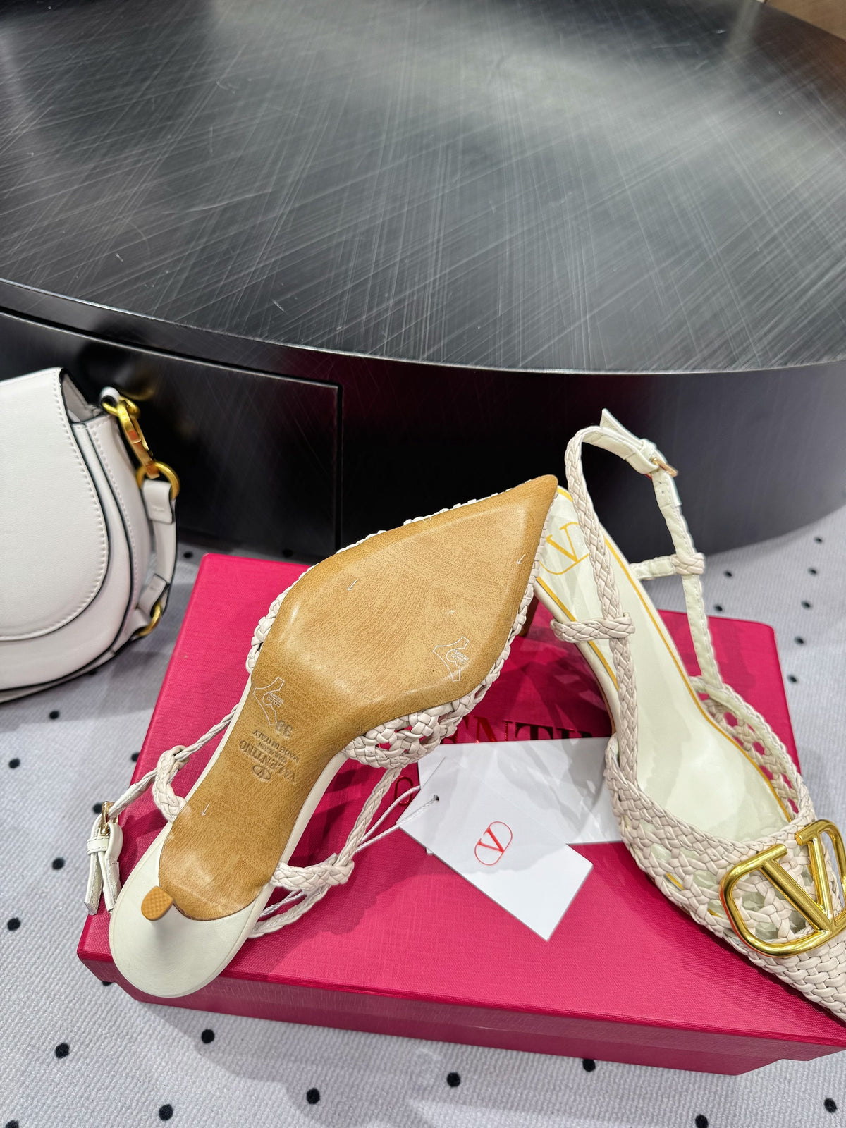 VT 25 Weaving Slingback Beige Sheepskin 326697