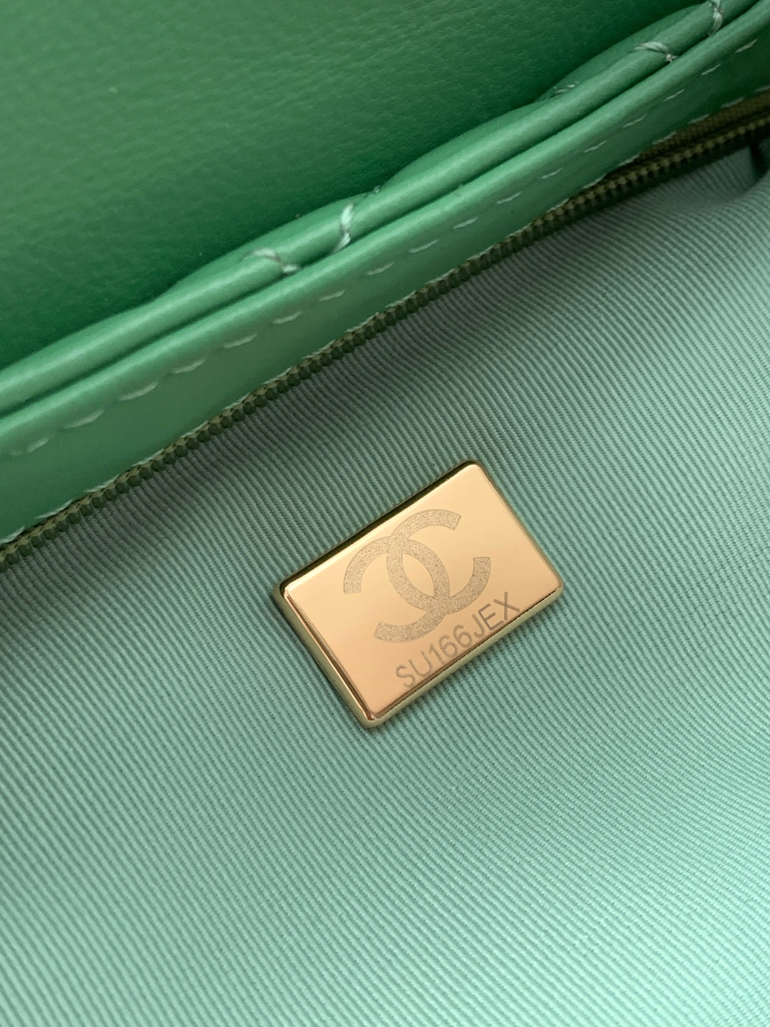 cc 24a nano 19cm kelly shopper bag light green lambskin