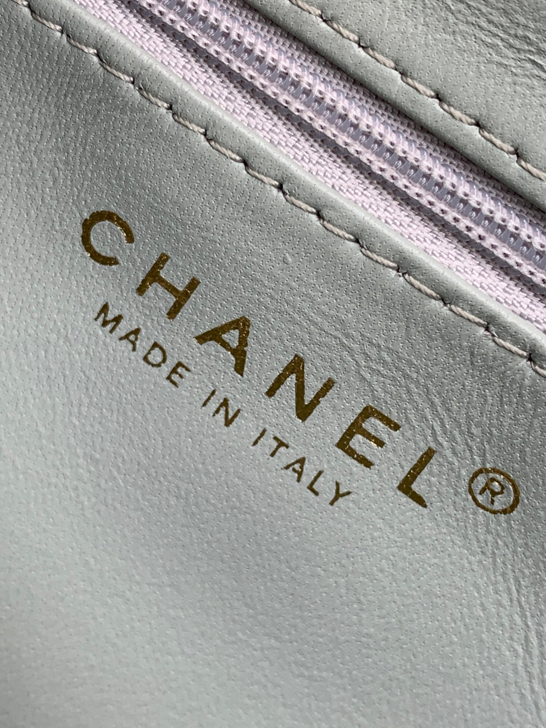 cc 24a nano 19cm kelly shopper bag pastel mint green lambskin
