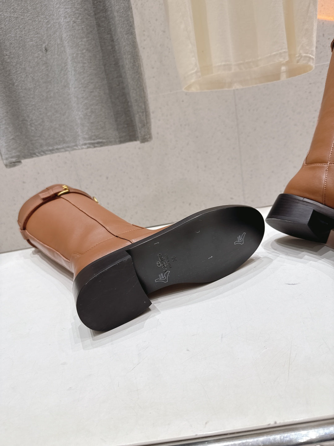 VT long boots brown calfskin 174433