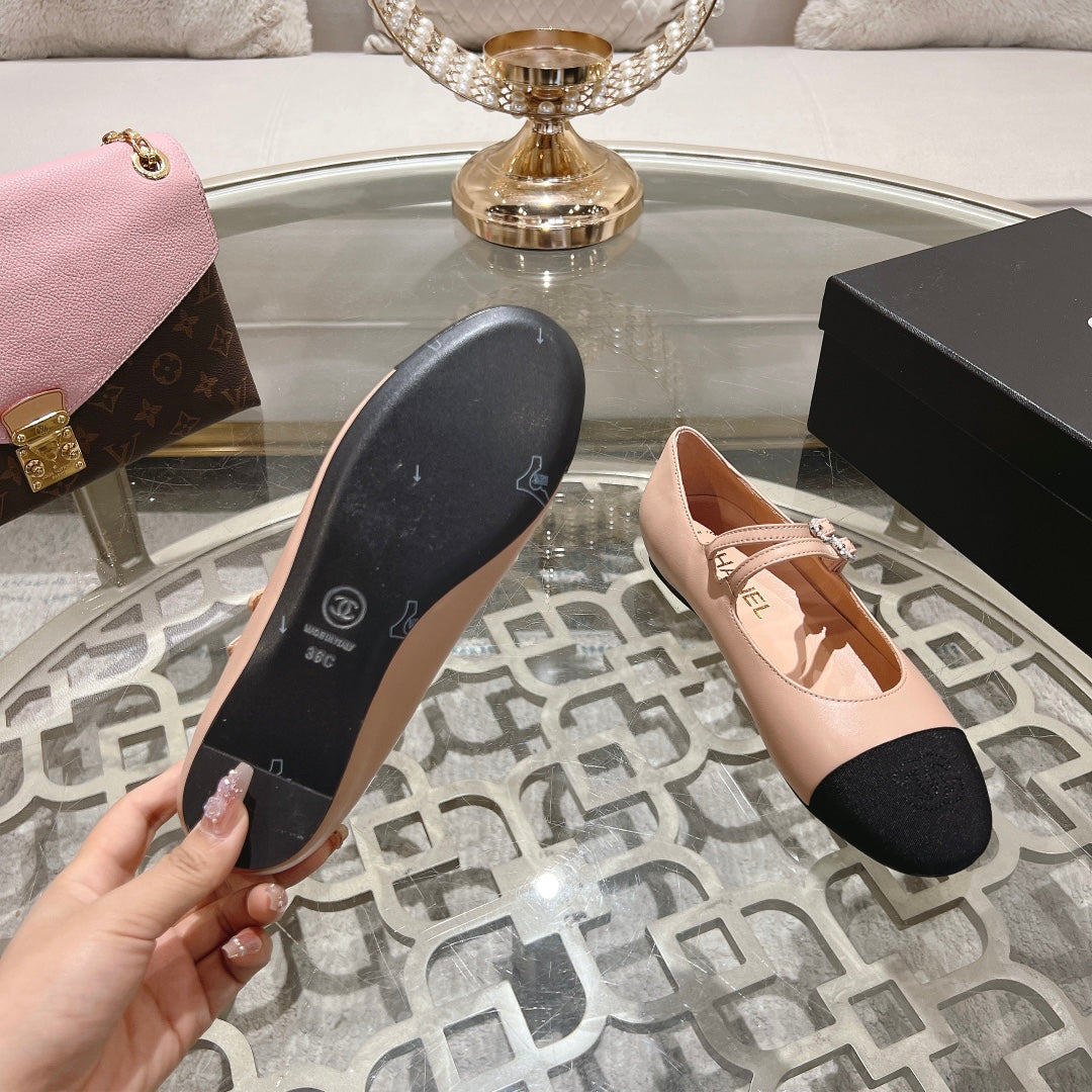 mary janes double buckle beige calfskin black grosgrain