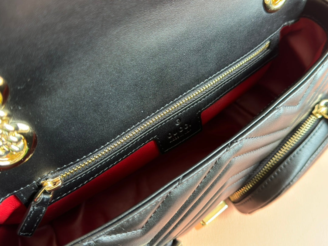 Gucci Marmont Bag Black Leather 244247