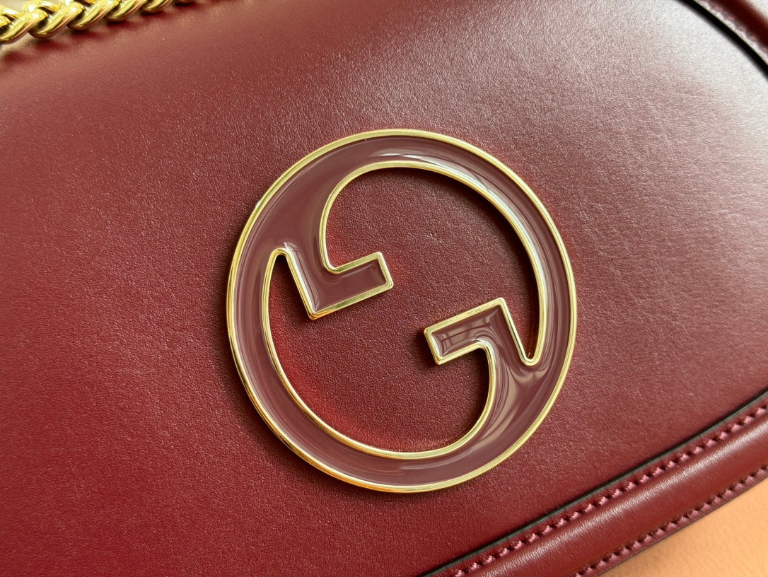 Gucci Blondie Small Shoulder Bag 26 Burgundy Calfskin 272180