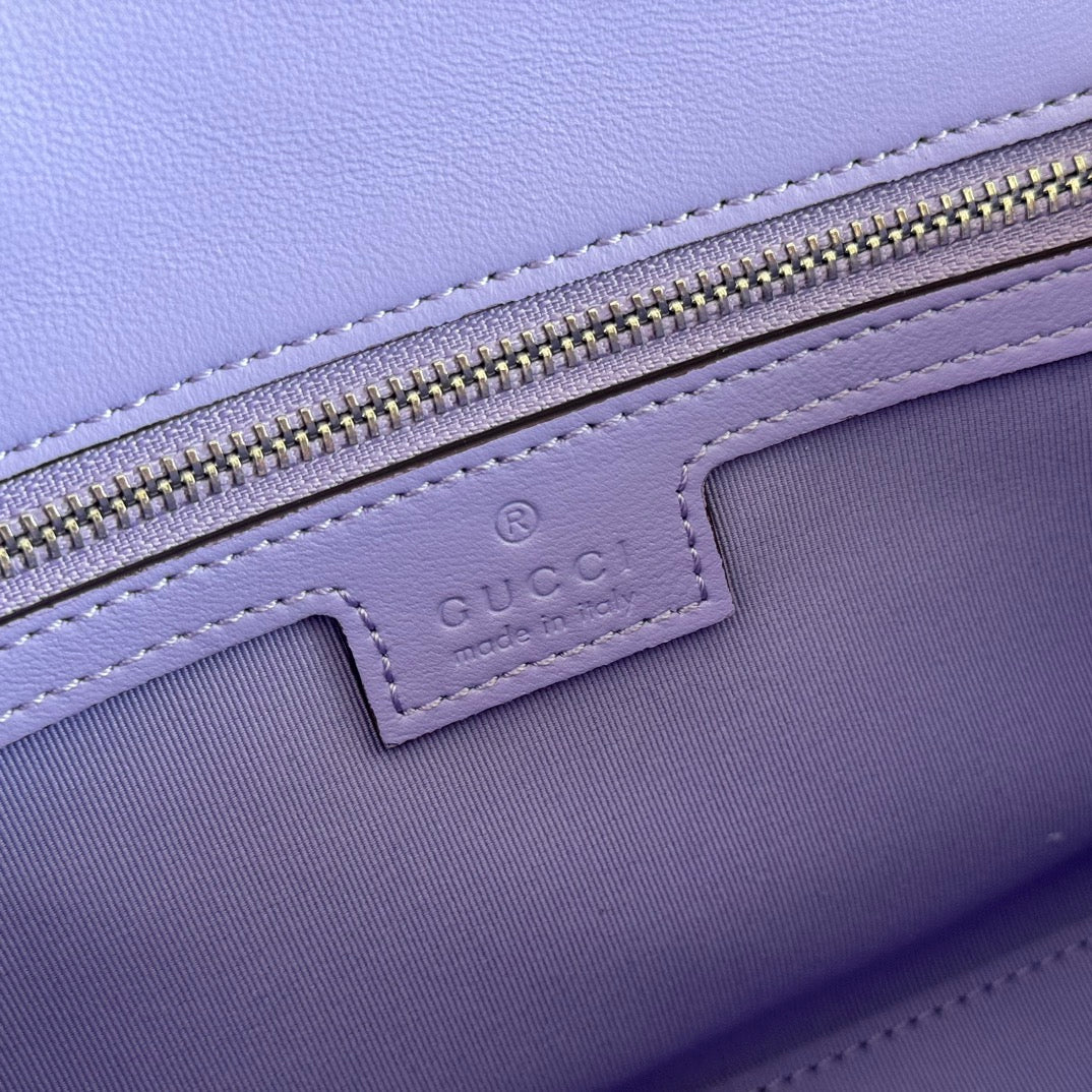 Gucci GG Marmont Bag Purple Sheepskin 250851