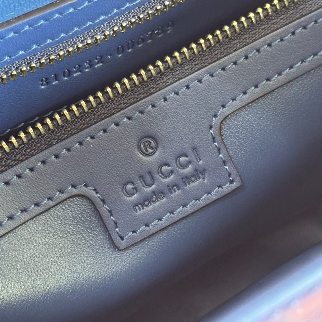Gucci Jackie Bag Blue Leather 255029