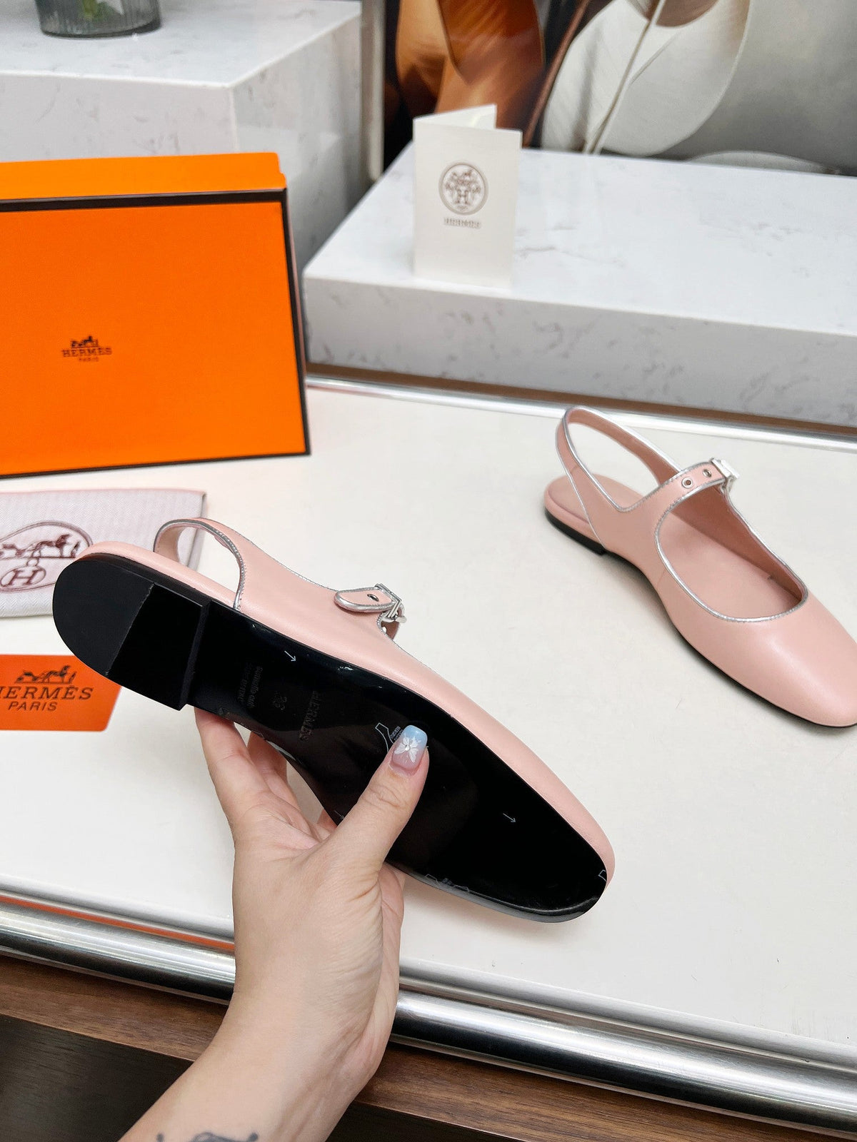 Kleo Slingback Pink Lambskin 214070