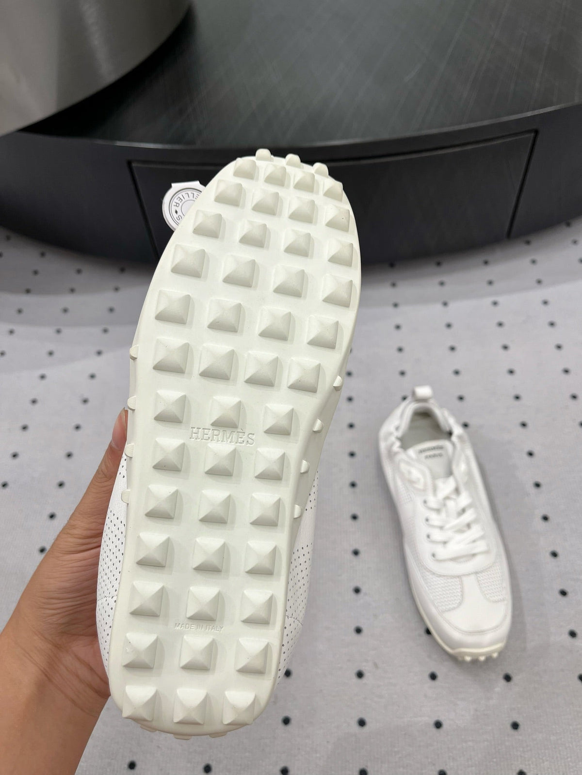 HM Sneaker 10mm In White Cowhide 954744