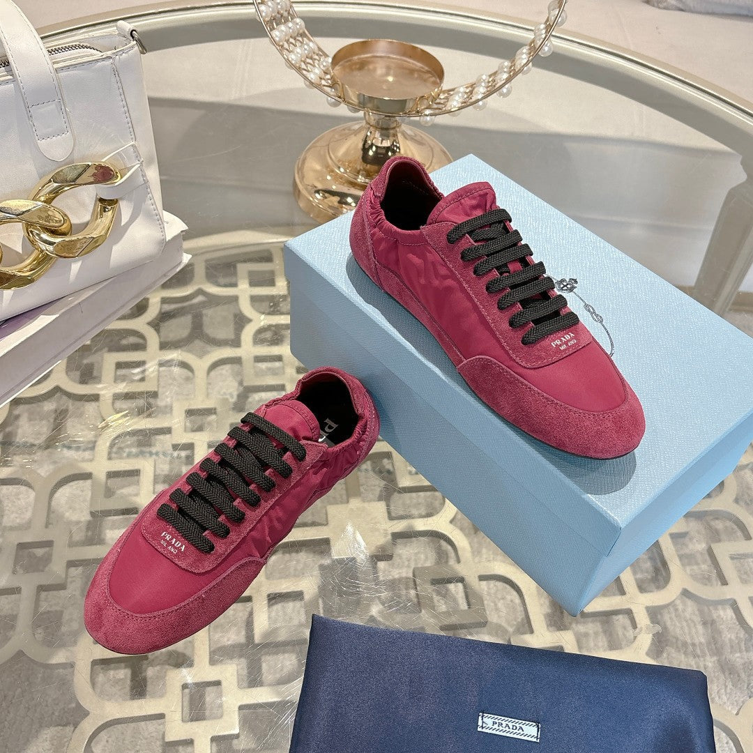 PRA 26S Casual Sneaker Wine Red Canvas Suede 625961