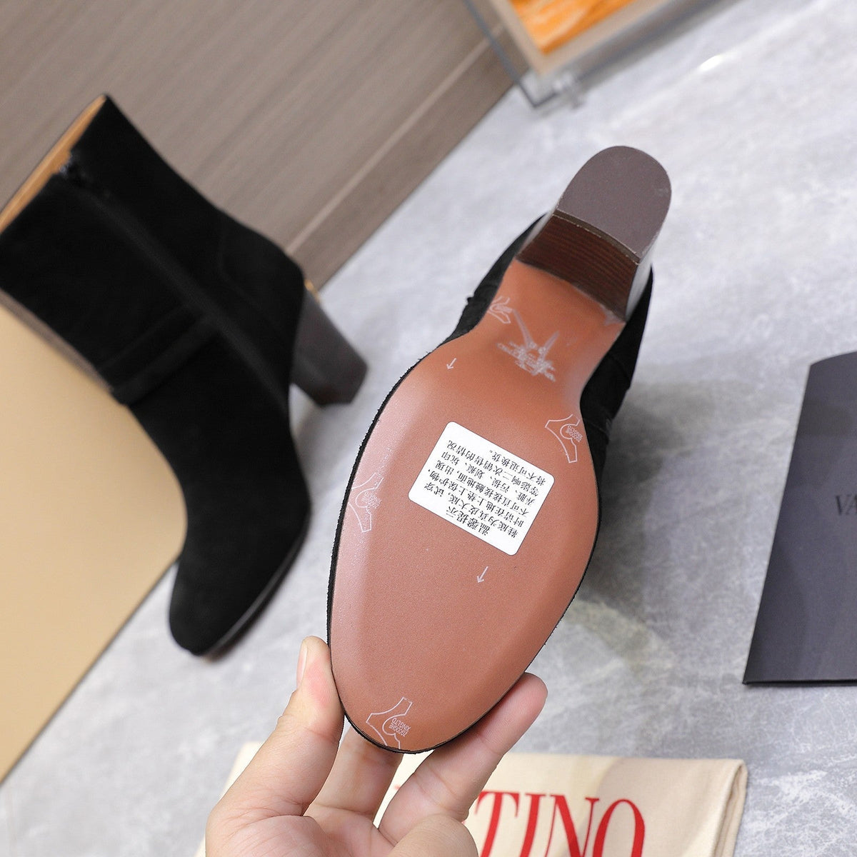 Valentino 2025 Heeled Boot Black Suede 547600