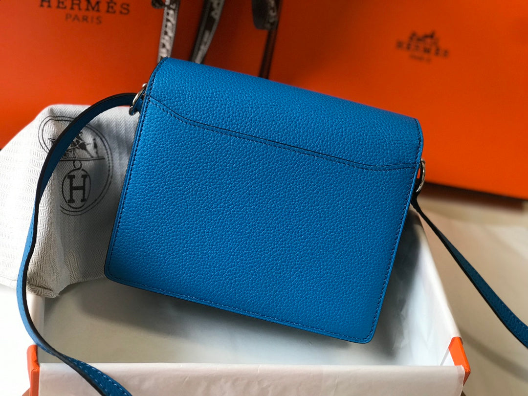 HM SAC ROULIS 18 COBALT TOGO LEATHER