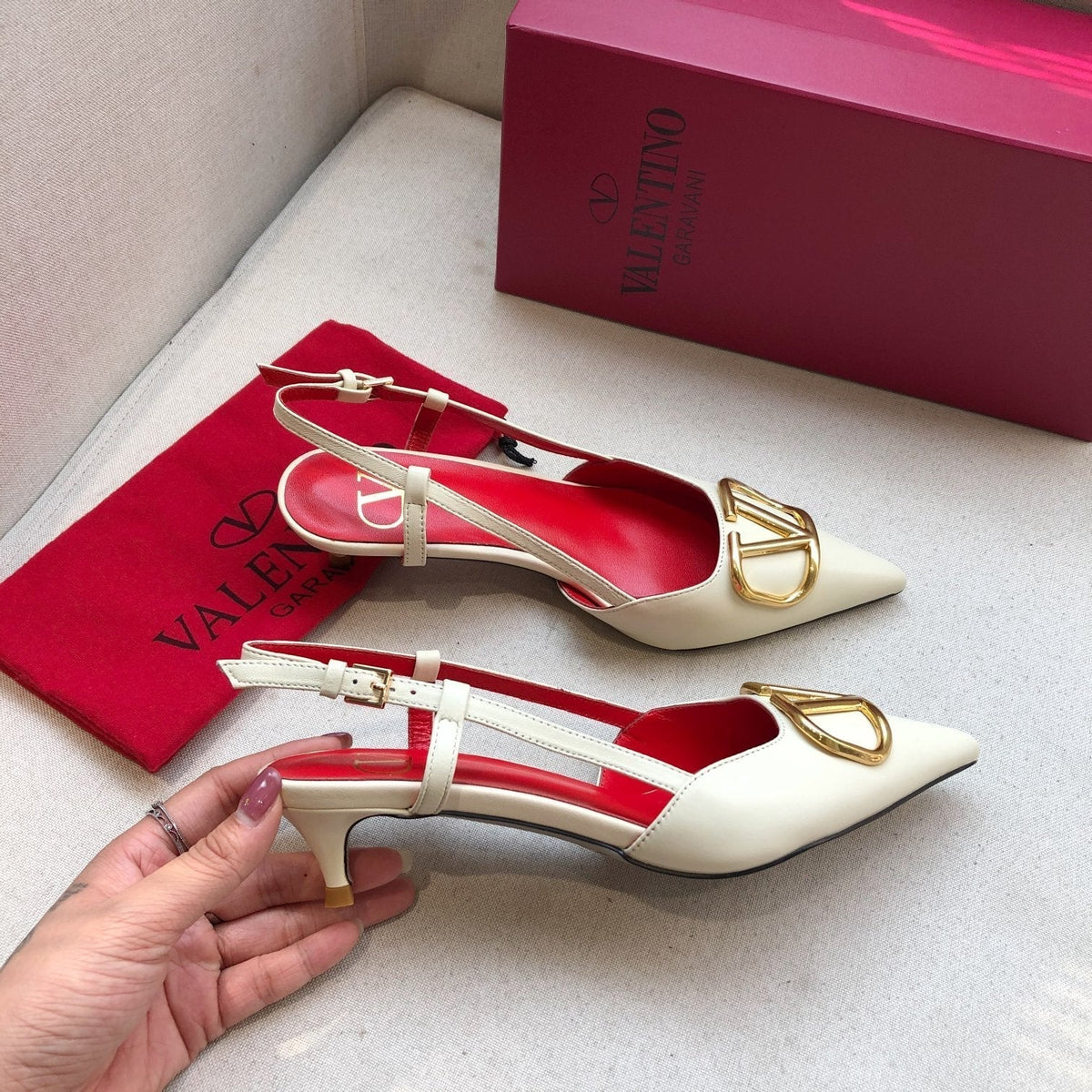 Valentino Slingback Pump 40mm Sheepskin