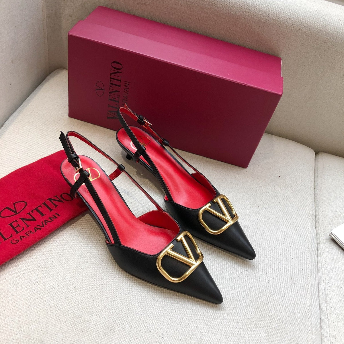 Valentino Slingback Pump 40mm Sheepskin