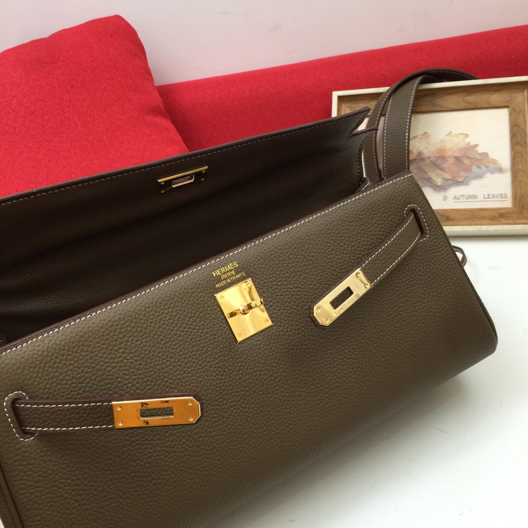 HM SHOULDER BAG 35 CEDAR TOGO GOLD HARDWARE