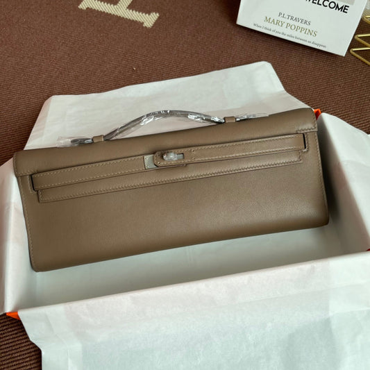 HM Kelly Cut 31cm Brown Swift Leather Shw