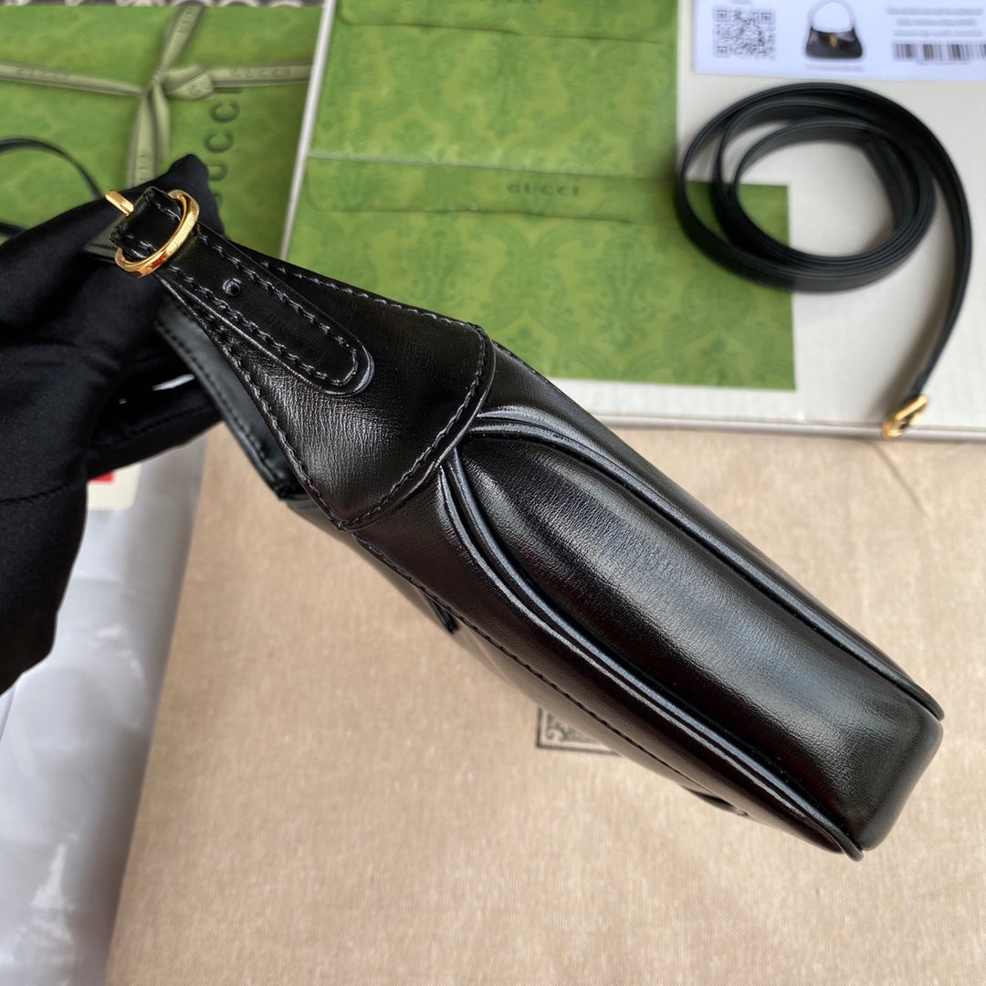 gg jackie mini 19cm black calfskin