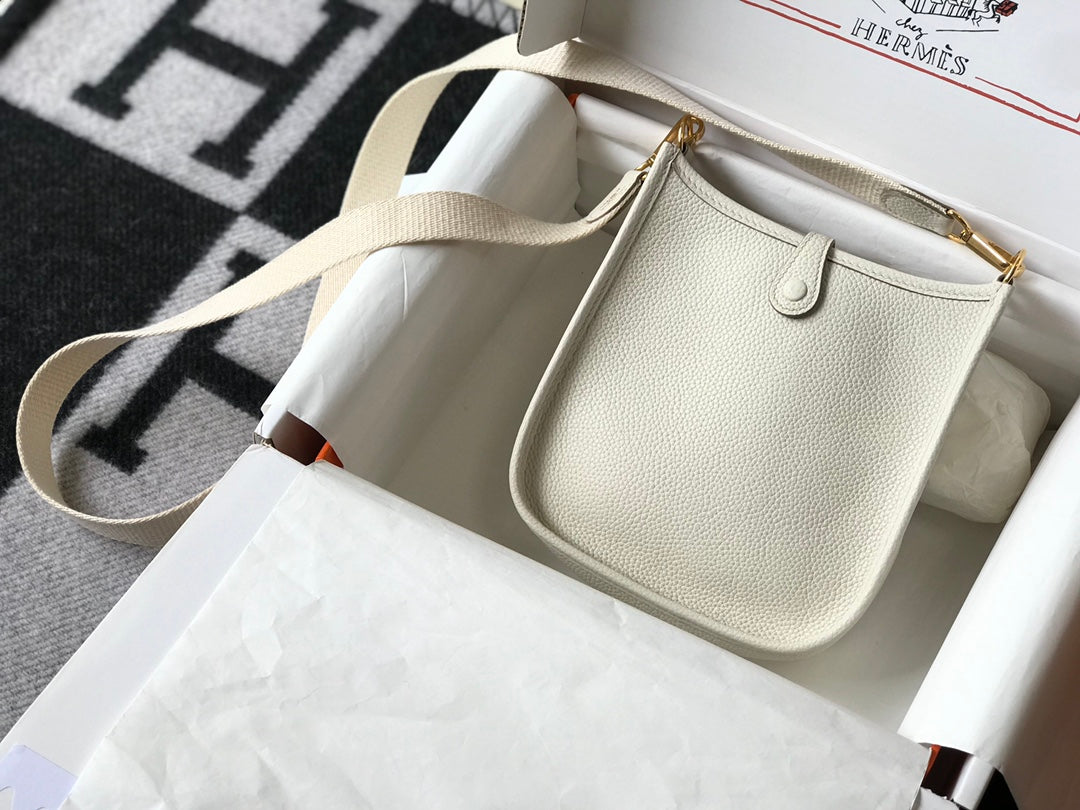Mini Evelyne 18cm White Togo Ghw