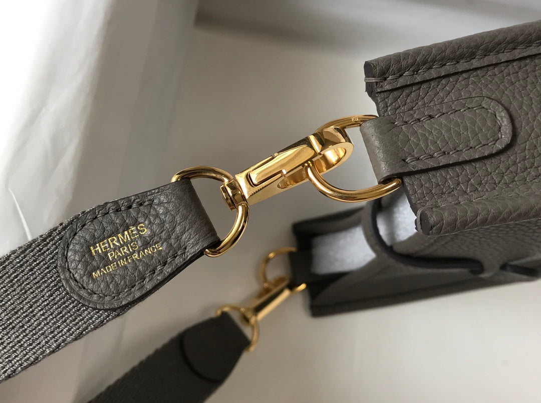 Mini Evelyne 18cm Dark Grey Togo Ghw