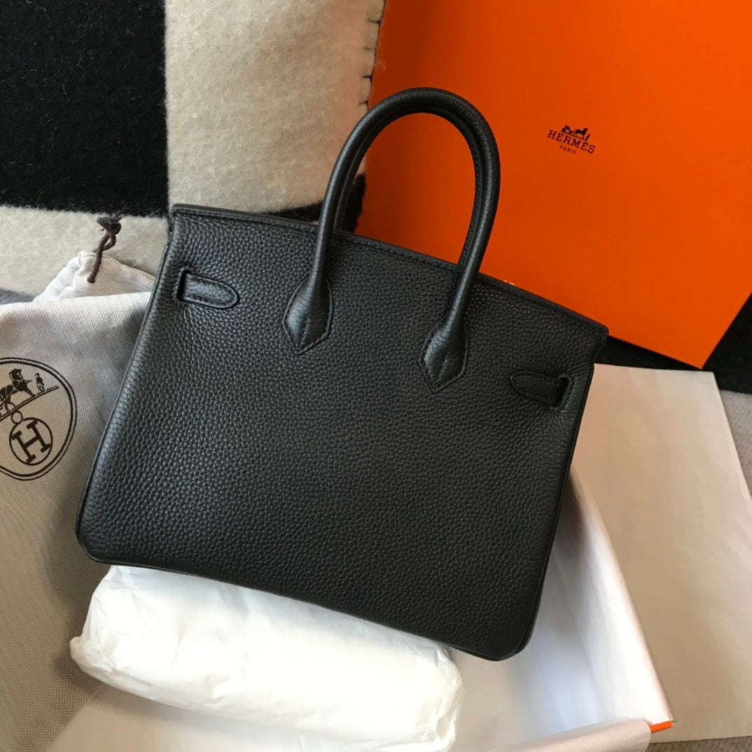 HM BIRKIN 30CM BLACK TOGO LEATHER SILVER HARDWARE