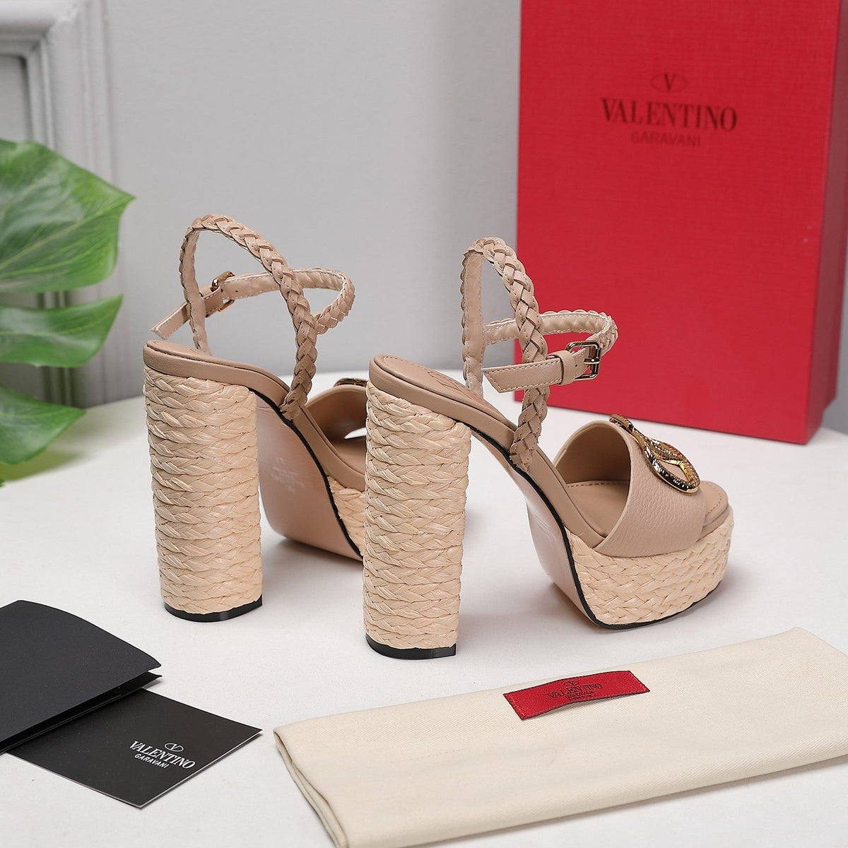 VT 25 Platform Sandals Nude Cowhide Espadrilles