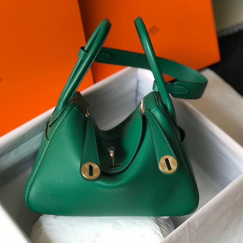 HM LINDY 30 BAG CASTLETON GREEN TAURILLON CLEMENCE LEATHER