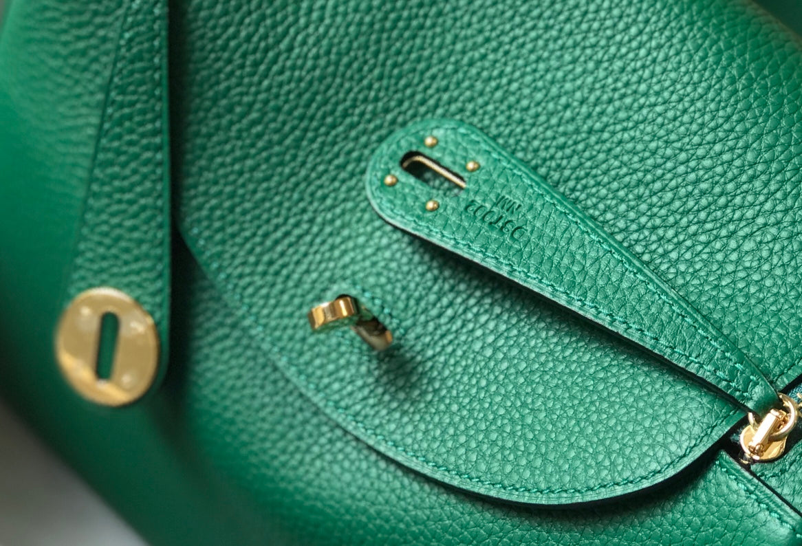 HM LINDY 30 BAG CASTLETON GREEN TAURILLON CLEMENCE LEATHER