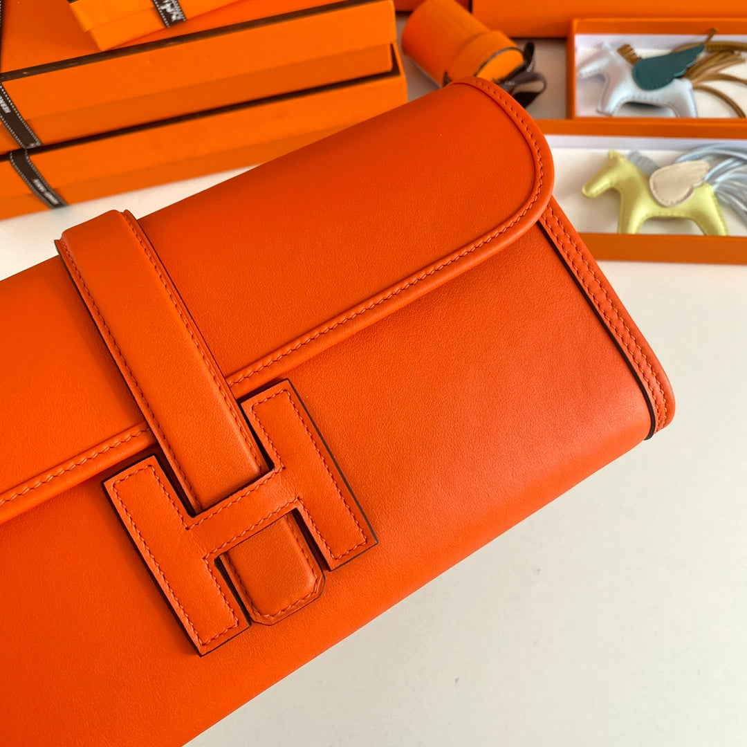 HM Jige 29 Orange Swift Calfskin 229027