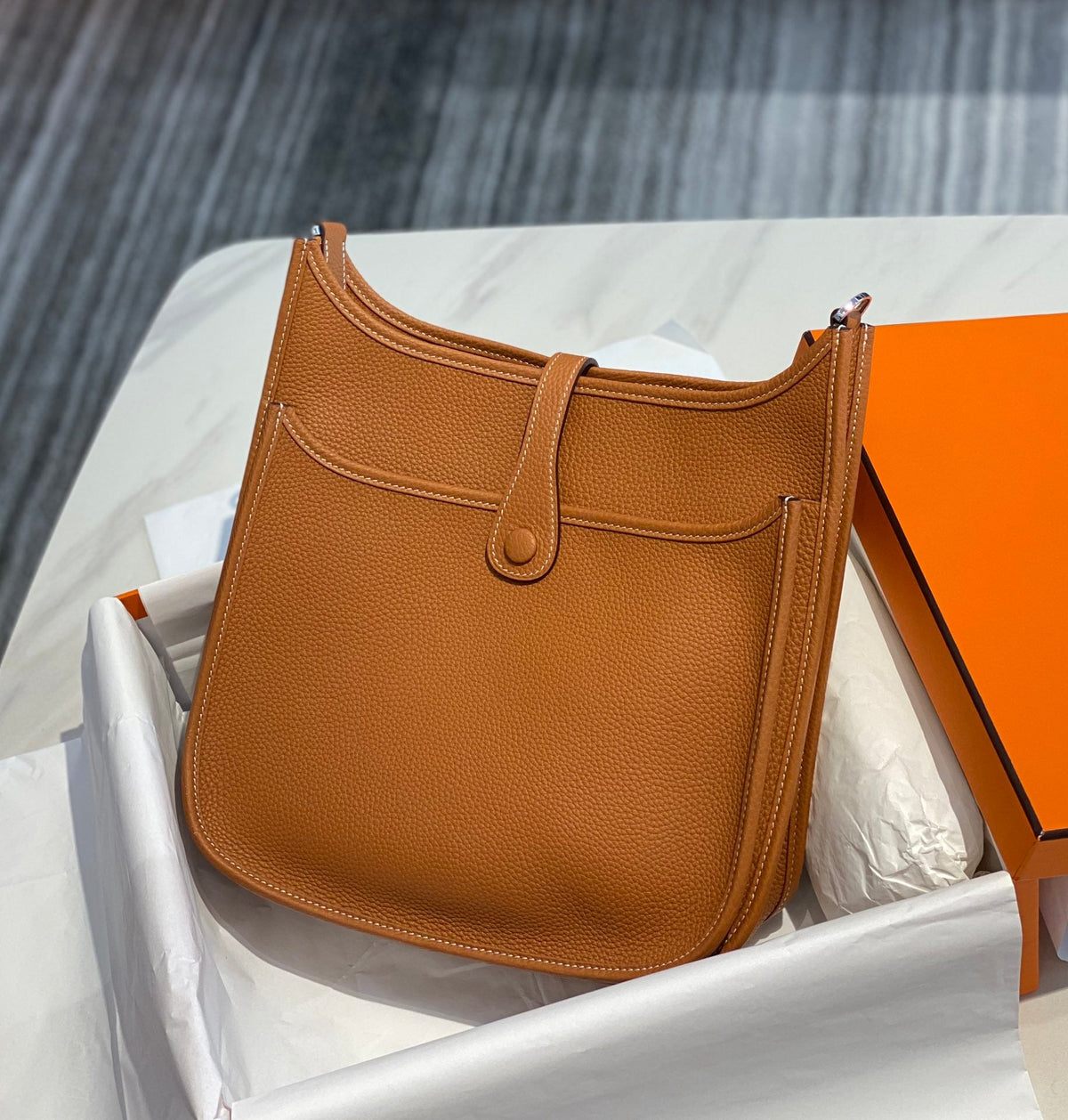 Evelyne 29cm Tan Togo Shw