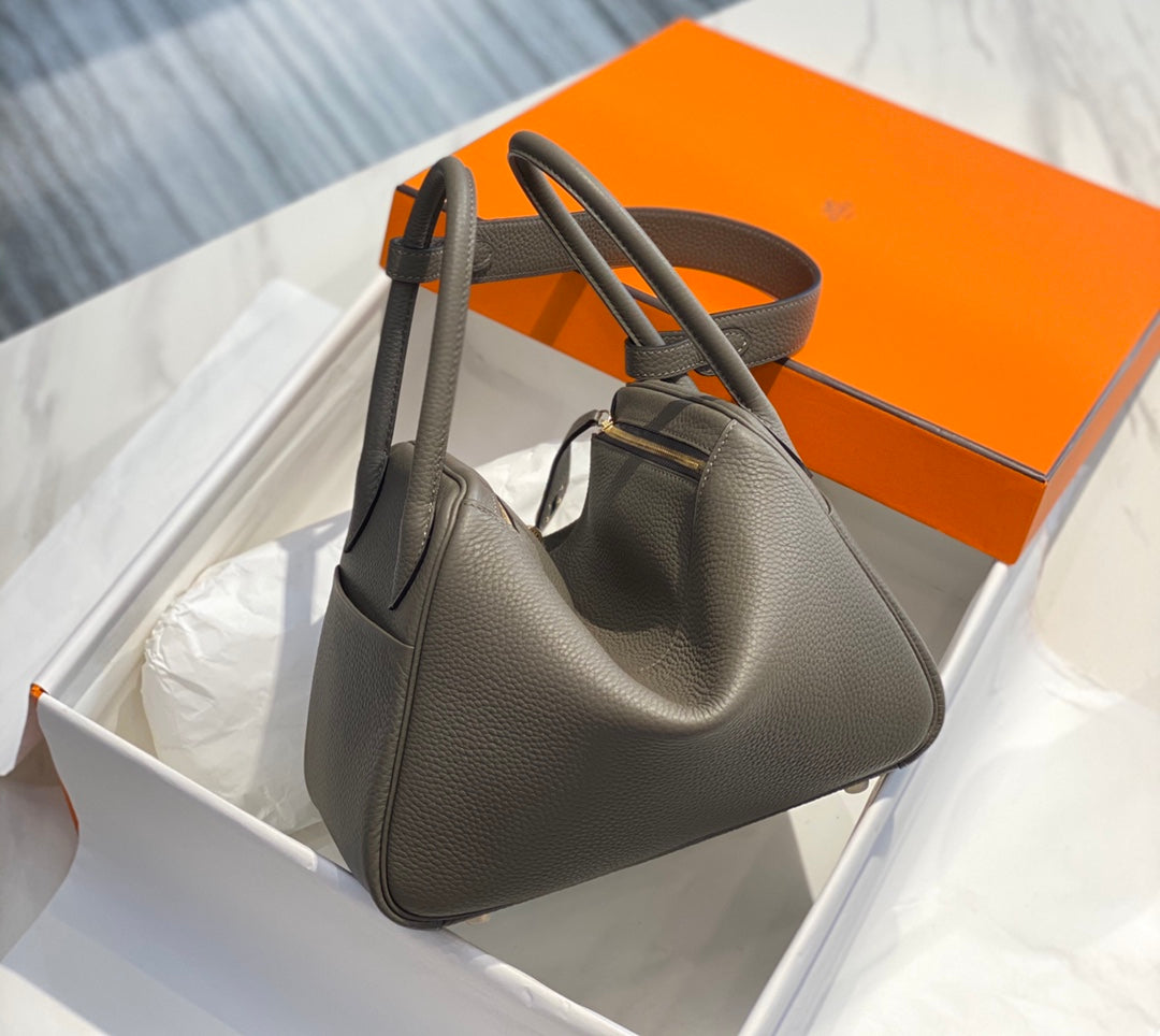 HM LINDY 26 BAG OLIVE TAURILLON CLEMENCE LEATHER