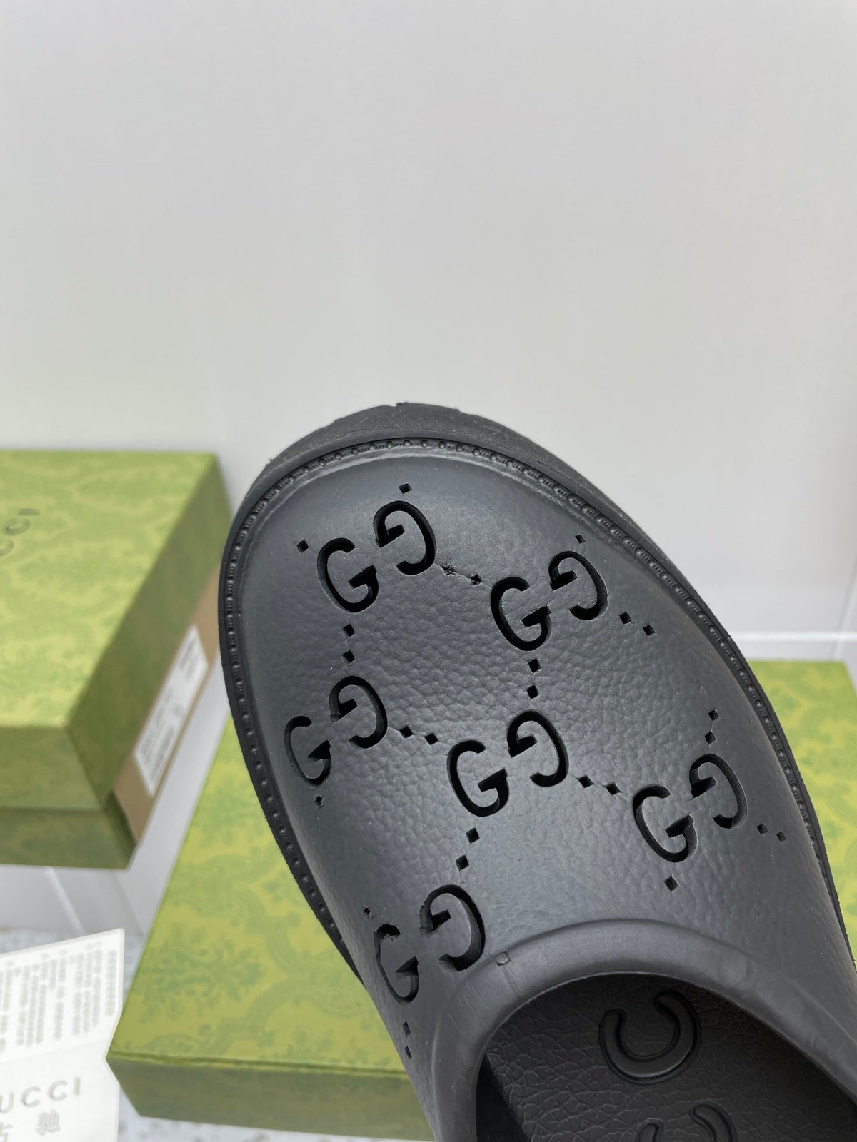 GG PLATFORM PERFORATED G 55 SANDAL BLACK IP FOAM