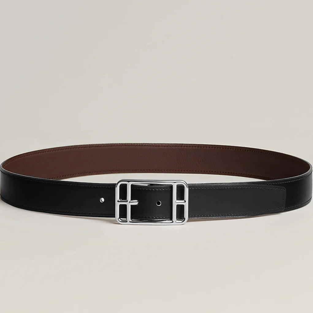 HM Cape Cod 32mm Reversible Belt Black Chocolate Leather 187795
