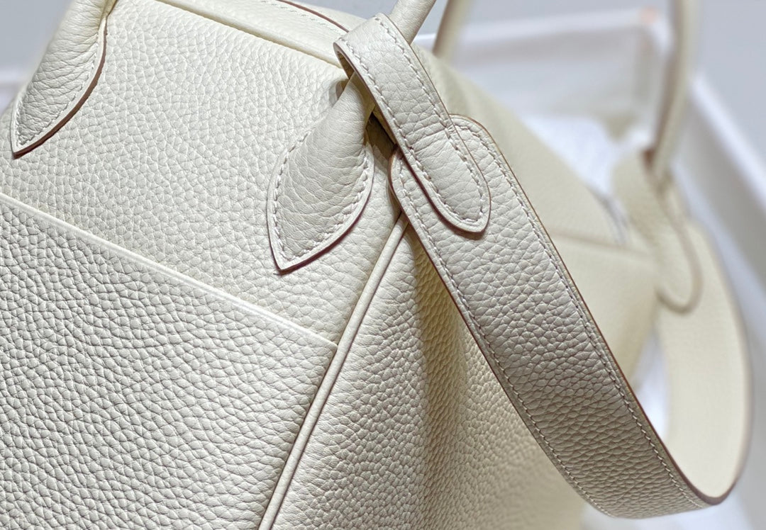 HM LINDY 30 BAG WHITE TAURILLON CLEMENCE LEATHER