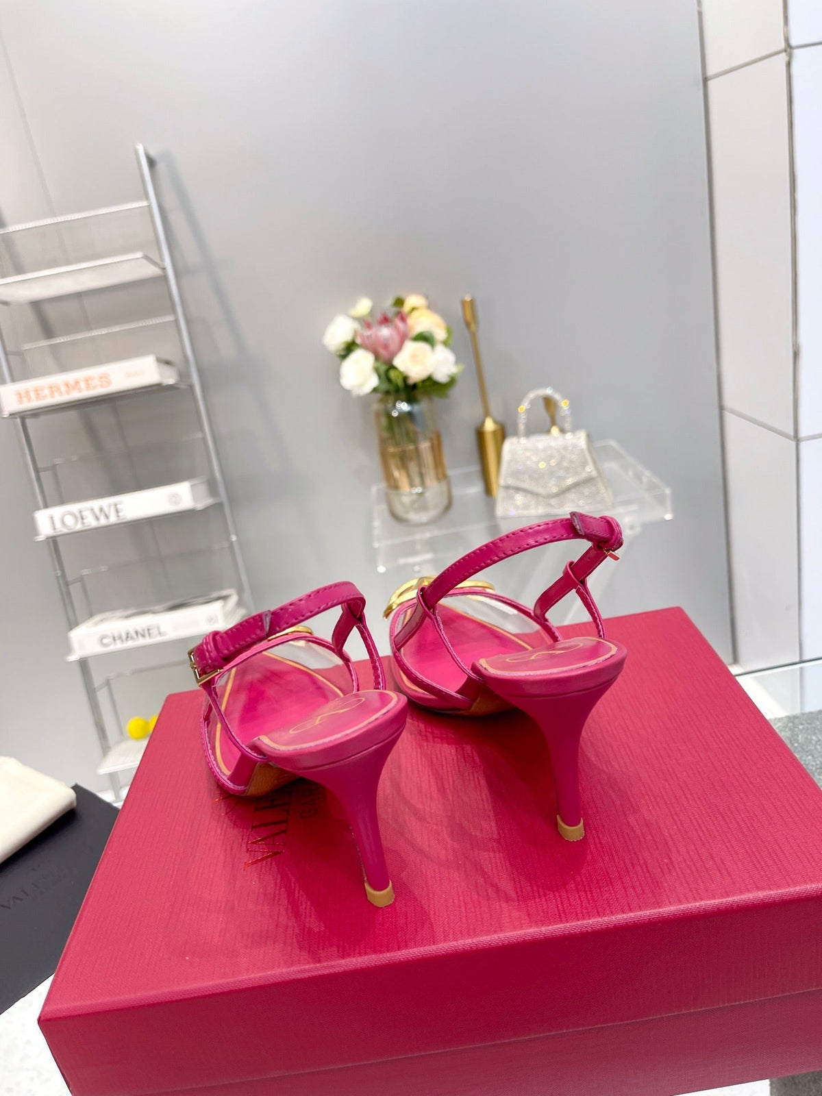 VT Vlogo Slingback Pink PVC Sheepskin
