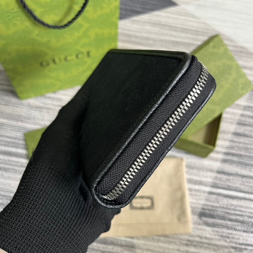 GG LONG WALLET 19 IN BLACK CANVAS