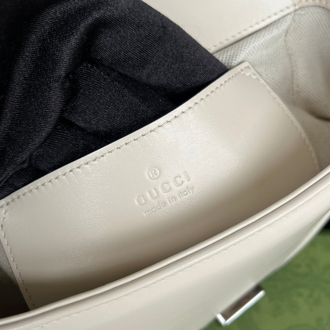 gg marmont mini 18cm all white calfskin