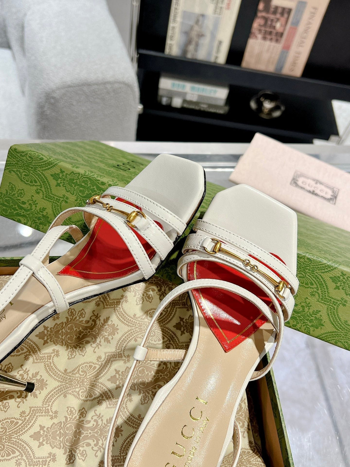 HIGH HEEL 65MM IN WHITE CALFSKIN WITH RED HEART