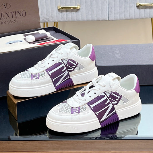 VT 2025 Sneakers White Purple Mesh Calfskin Fabric 546973