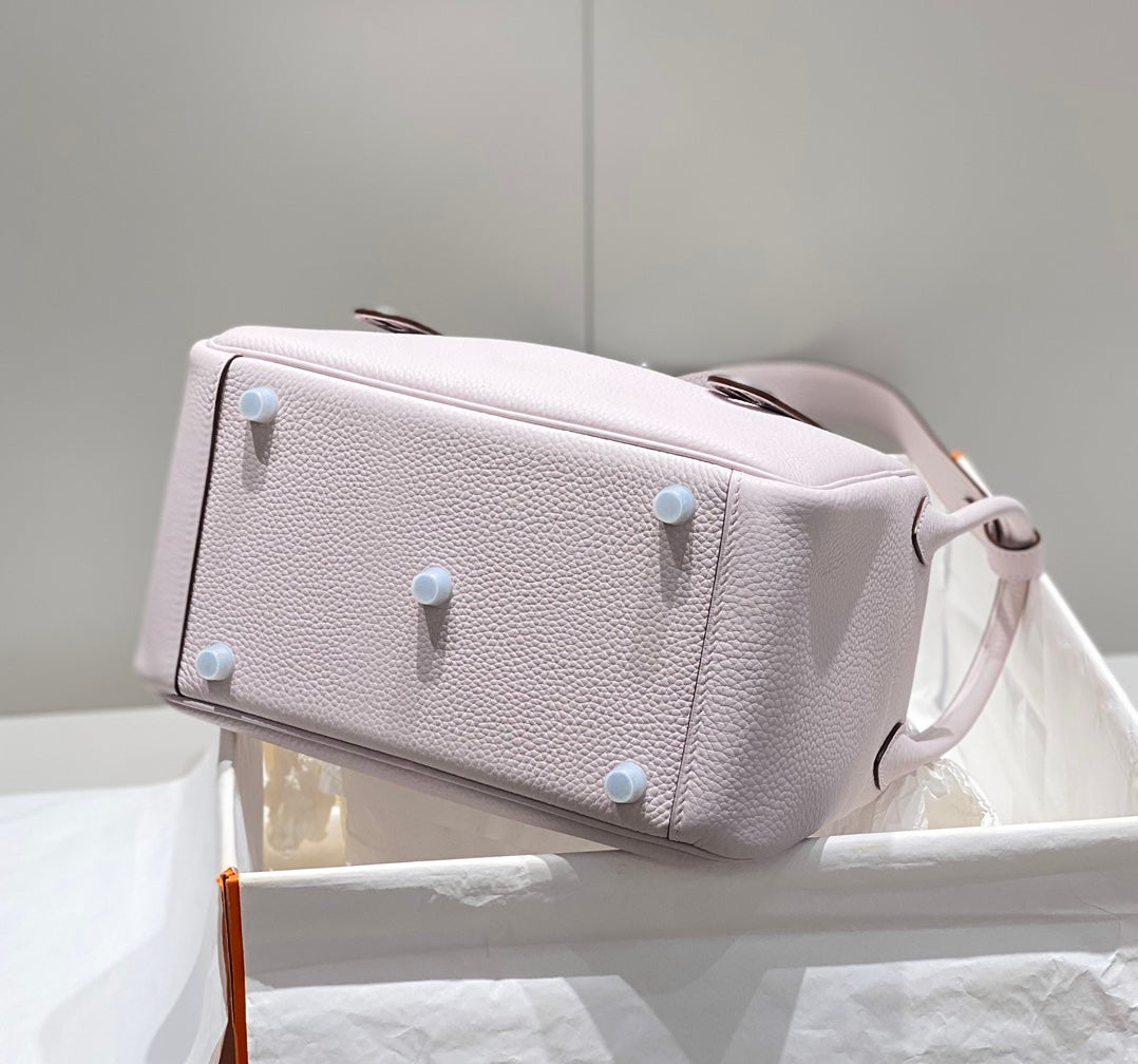 HM LINDY 30 BAG SOFT PINK TAURILLON CLEMENCE LEATHER
