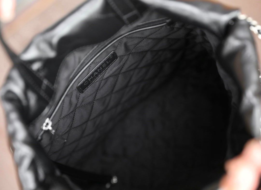 CC 2025 Backpack 34cm Black Soft Calfskin 335087