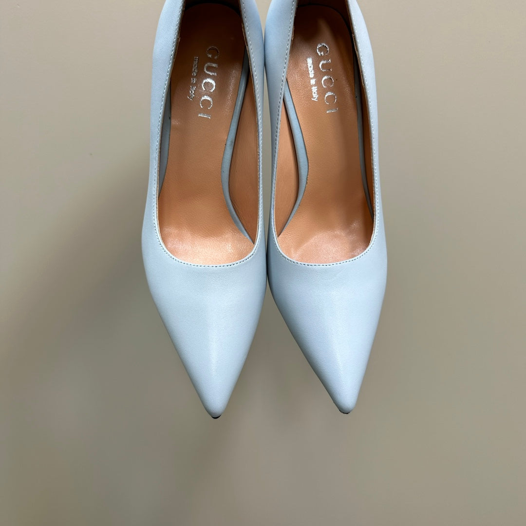 GG 105 BASIC HIGH HEEL PASTEL BLUE LAMBSKIN