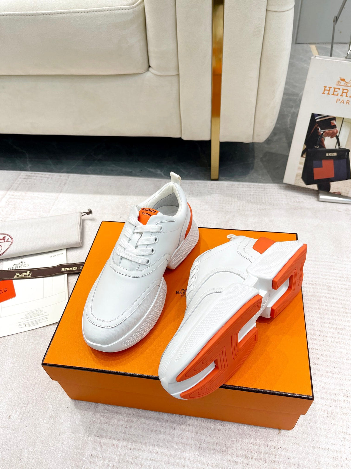 HM Giga Sneaker White Calfskin 206282