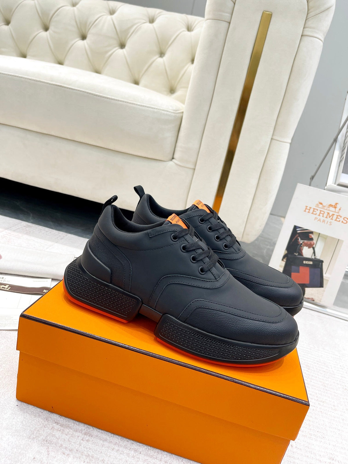 HM Giga Sneaker Black Calfskin 206281