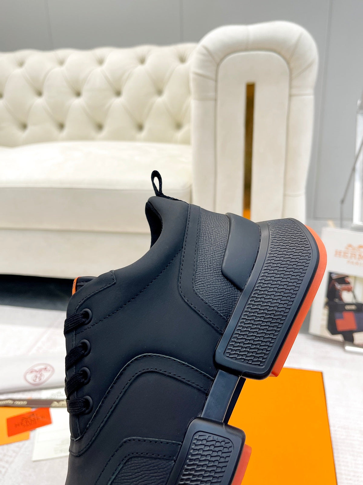 HM Giga Sneaker Black Calfskin 206281